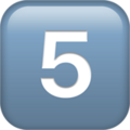 Keycap Digit Five Emoji Apple