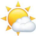 Sun Behind Small Cloud Emoji Apple