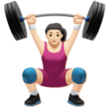 Woman Lifting Weights Emoji Apple