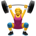 Woman Lifting Weights Emoji Apple