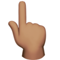 Backhand Index Pointing Up Emoji Apple
