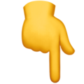 Backhand Index Pointing Down Emoji Apple