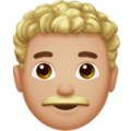 Man Curly Hair Emoji Apple
