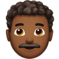 Man Curly Hair Emoji Apple