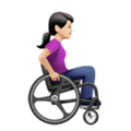 Woman In Manual Wheelchair Facing Right Emoji Apple
