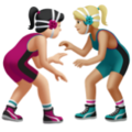 Women Wrestling Emoji Apple