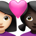 Couple With Heart Woman Woman Emoji Apple