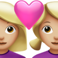 Couple With Heart Woman Woman Emoji Apple