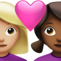 Couple With Heart Woman Woman Emoji Apple