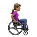 Woman In Manual Wheelchair Facing Right Emoji Apple