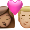 Kiss Woman Man Emoji Apple