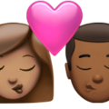 Kiss Woman Man Emoji Apple
