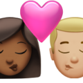 Kiss Woman Man Emoji Apple