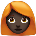 Woman Red Hair Emoji Apple