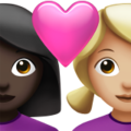 Couple With Heart Woman Woman Emoji Apple