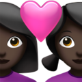 Couple With Heart Woman Woman Emoji Apple