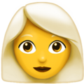 Woman White Hair Emoji Apple