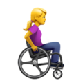 Woman In Manual Wheelchair Facing Right Emoji Apple