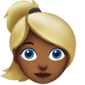 Woman Blond Hair Emoji Apple