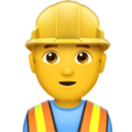 Man Construction Worker Emoji Apple