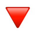 Red Triangle Pointed Down Emoji Apple