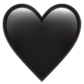 Black Heart Emoji Apple