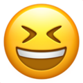 Grinning Squinting Face Emoji Apple