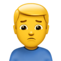 Man Frowning Emoji Apple