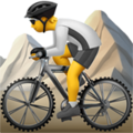 Person Mountain Biking Emoji Apple