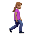 Woman Walking Facing Right Emoji Apple