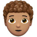Person Curly Hair Emoji Apple