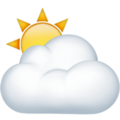 Sun Behind Cloud Emoji Apple