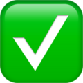 Check Mark Button Emoji Apple
