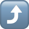 Right Arrow Curving Up Emoji Apple