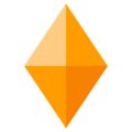 Large Orange Diamond Emoji Emojidex
