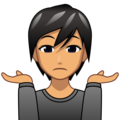 Person Shrugging Emoji Emojidex
