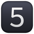 Keycap Digit Five Emoji Facebook