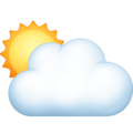 Sun Behind Large Cloud Emoji Facebook
