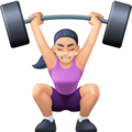 Woman Lifting Weights Emoji Facebook