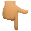Backhand Index Pointing Down Emoji Facebook