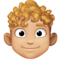 Man Curly Hair Emoji Facebook