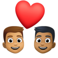 Couple With Heart Man Man Emoji Facebook