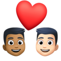 Couple With Heart Man Man Emoji Facebook