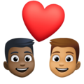Couple With Heart Man Man Emoji Facebook