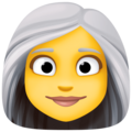 Woman White Hair Emoji Facebook