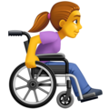 Woman In Manual Wheelchair Facing Right Emoji Facebook
