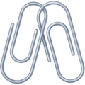 Linked Paperclips Emoji Facebook