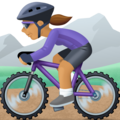 Woman Mountain Biking Emoji Facebook