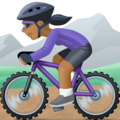 Woman Mountain Biking Emoji Facebook