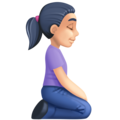Woman Kneeling Facing Right Emoji Facebook